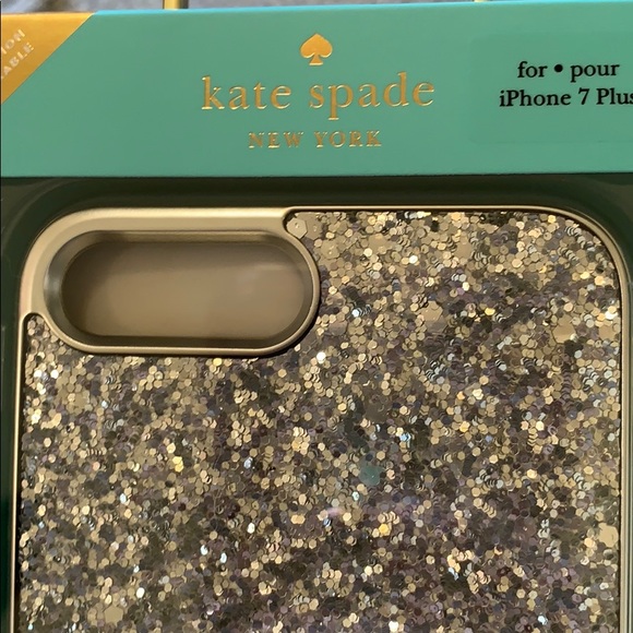Kate Spade iPhone 7 Plus Silver Glitter Case - Picture 6 of 8